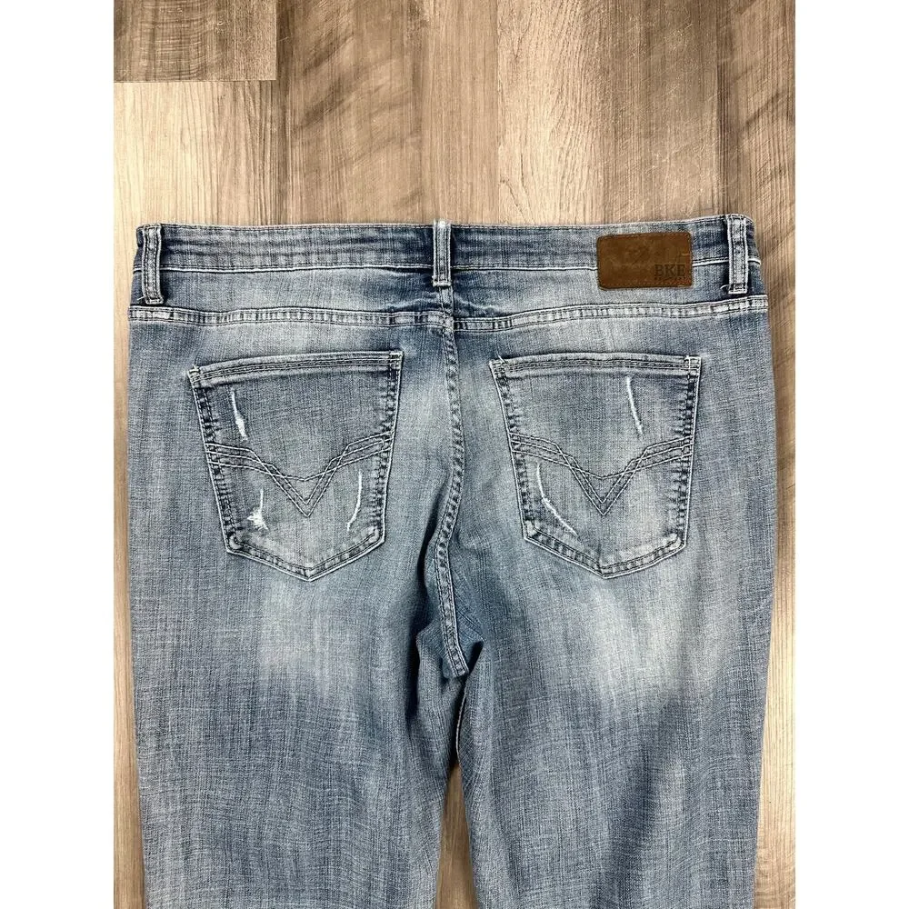 BKE Nolan Straight Leg Stretch Jeans Blue Repreve Recycled — Size 38x32_4